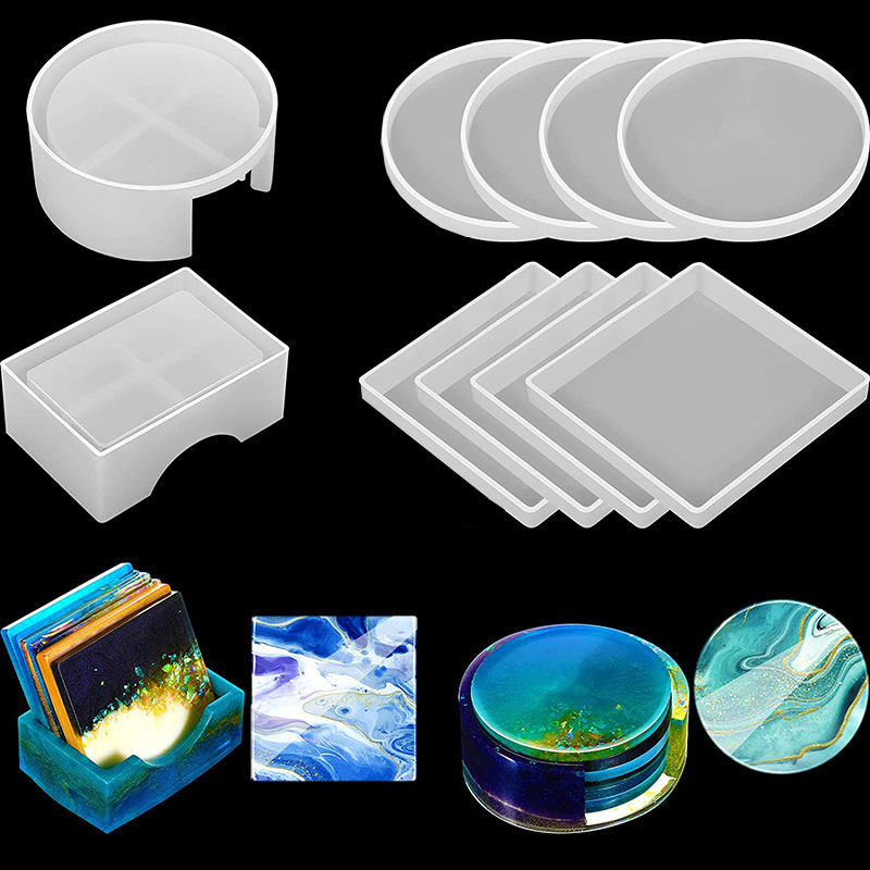 Round Square Coaster Silicone  - Coffee Equipment Tray recension och pris