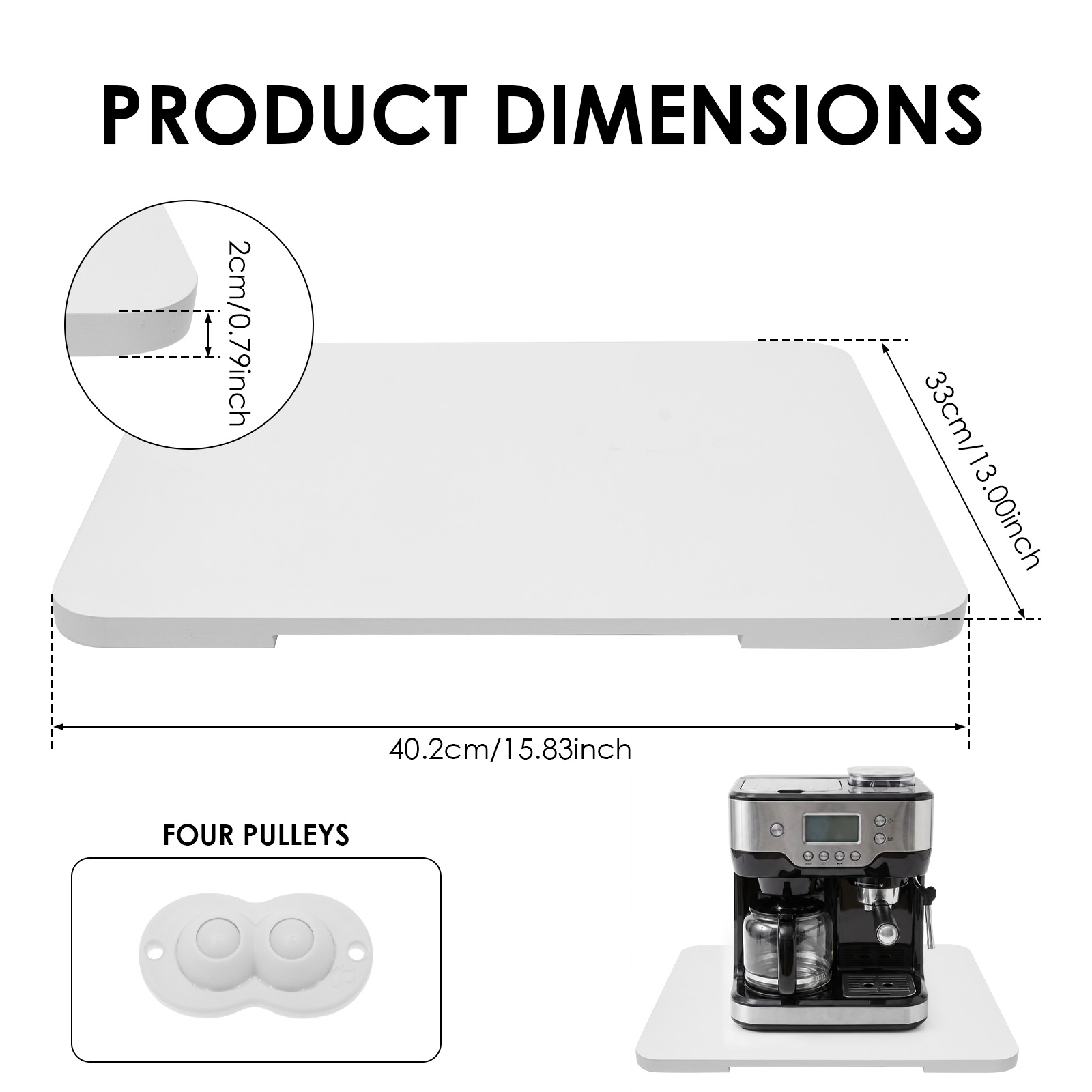 Kitchen Appliance Sliding Tray - Coffee Equipment Tray recension och pris