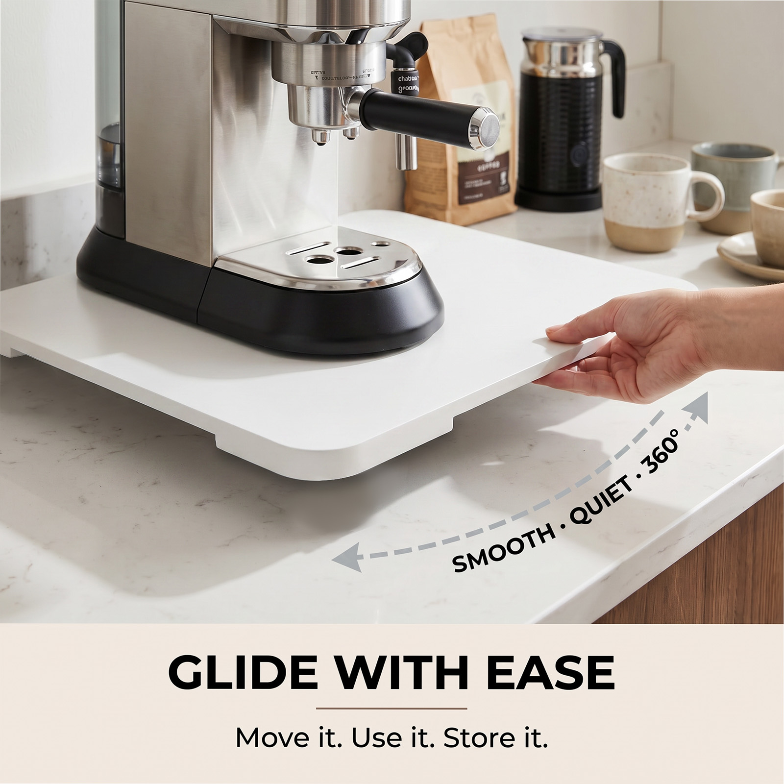 Kitchen Appliance Sliding Tray - Coffee Equipment Tray recension och pris